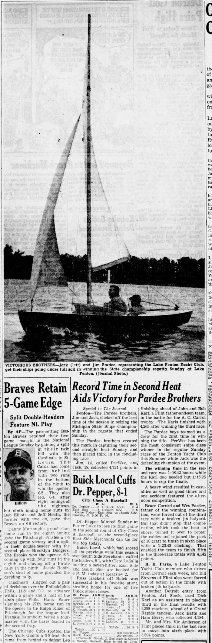 Bay Port Resort (Fenton Yacht Club) - Jul 26 1948 Article (newer photo)